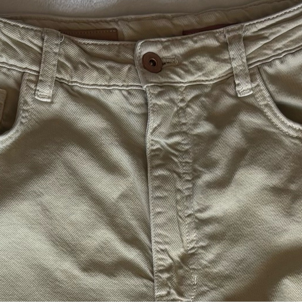 Anthropologie Pilcro The Annie Wide Leg Jean Neutral Cream Pants Size 28x28 - Picture 2 of 7